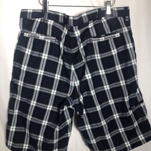 - Mens Navy Blue Flannel Shorts. Size 36 - Picture 2 of 5